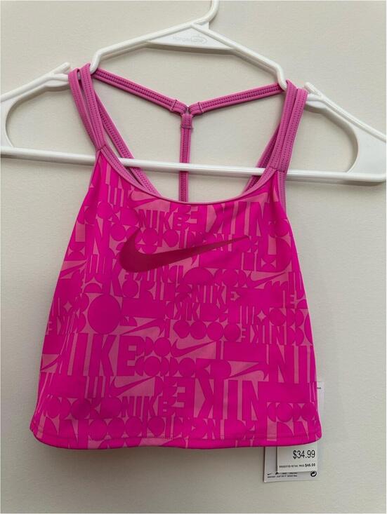 Nike Other - Nike Kids Pink Patterned Swim Bikini Set